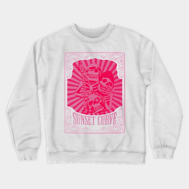 SUNSET CURVE BAND TSHIRT #2 Crewneck Sweatshirt by ARTCLX